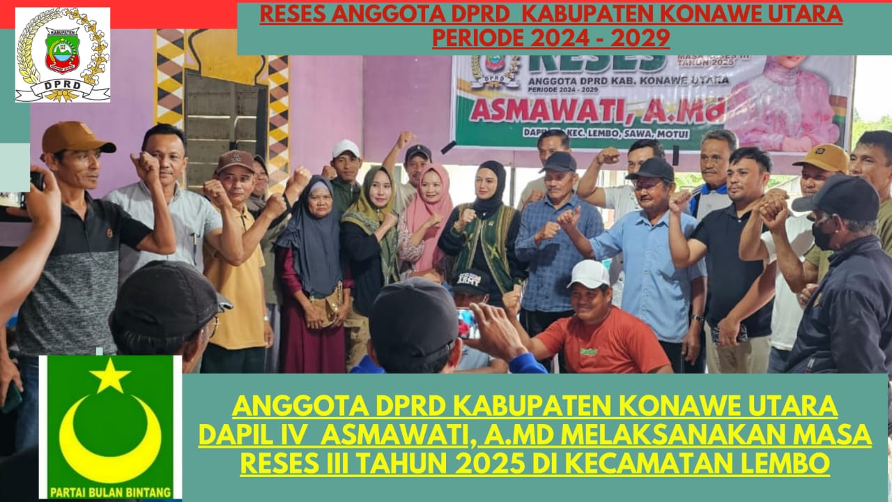 Ketgam : Anggota DPRD Kabupaten Konawe Utara Dapil IV Asamawati, A.Md Saat Menggelar Reses Masa Sidang III Tahun 2025 di Desa Lapulu, Kecamatan Lembo. ( Minggu, 24/8/2025 )